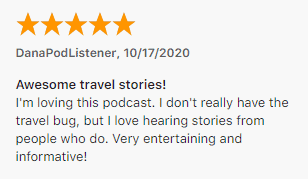 Review for Many Roads Travelled Travel Podcast