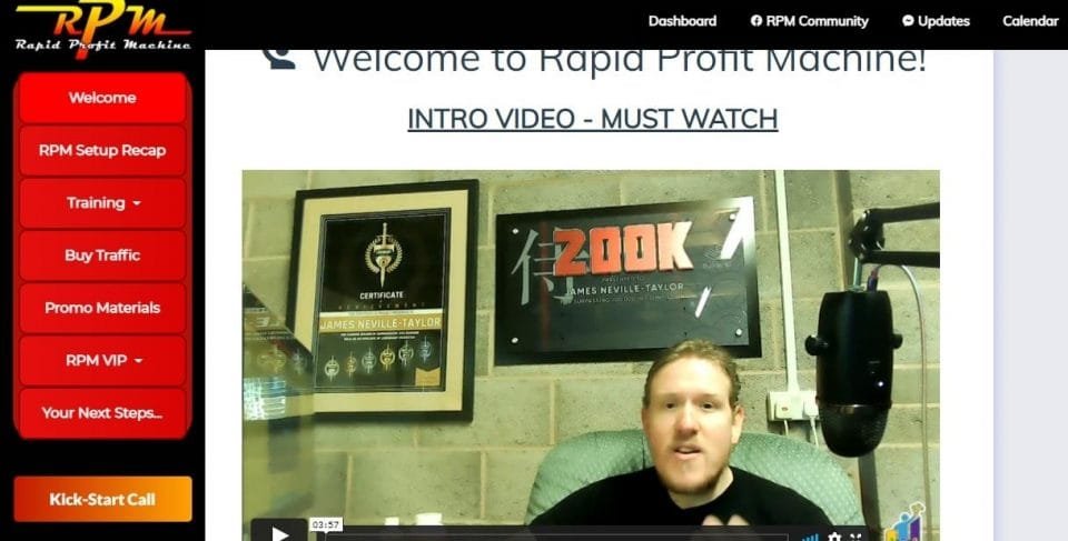 Rapid Profit Machine (FREE Affiliate Program) is a No Brainer! 2021 Review 2 Inside the Rapid Profir Machine members site