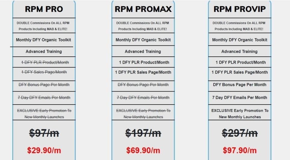 Rapid Profit Machine (FREE Affiliate Program) is a No Brainer! 2022 Review 12 Rapid Profit Machine pro plans