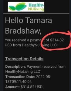 HealthyNuLiving Review - Amazing New Home Business Opportunity! 7 HealthyNuLiving Payment Proof