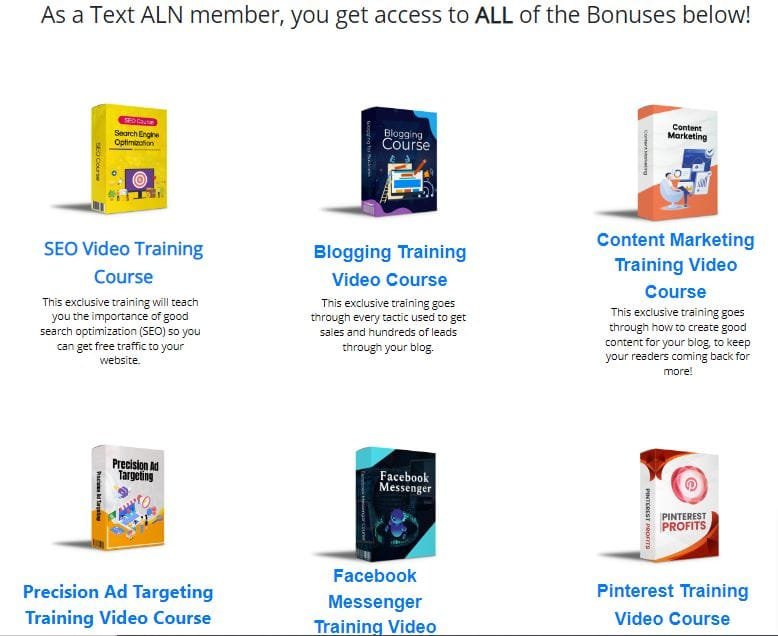 Text ALN Review: 3 Ways You Earn BIG with SMS Marketing 14 Text ALN bonus